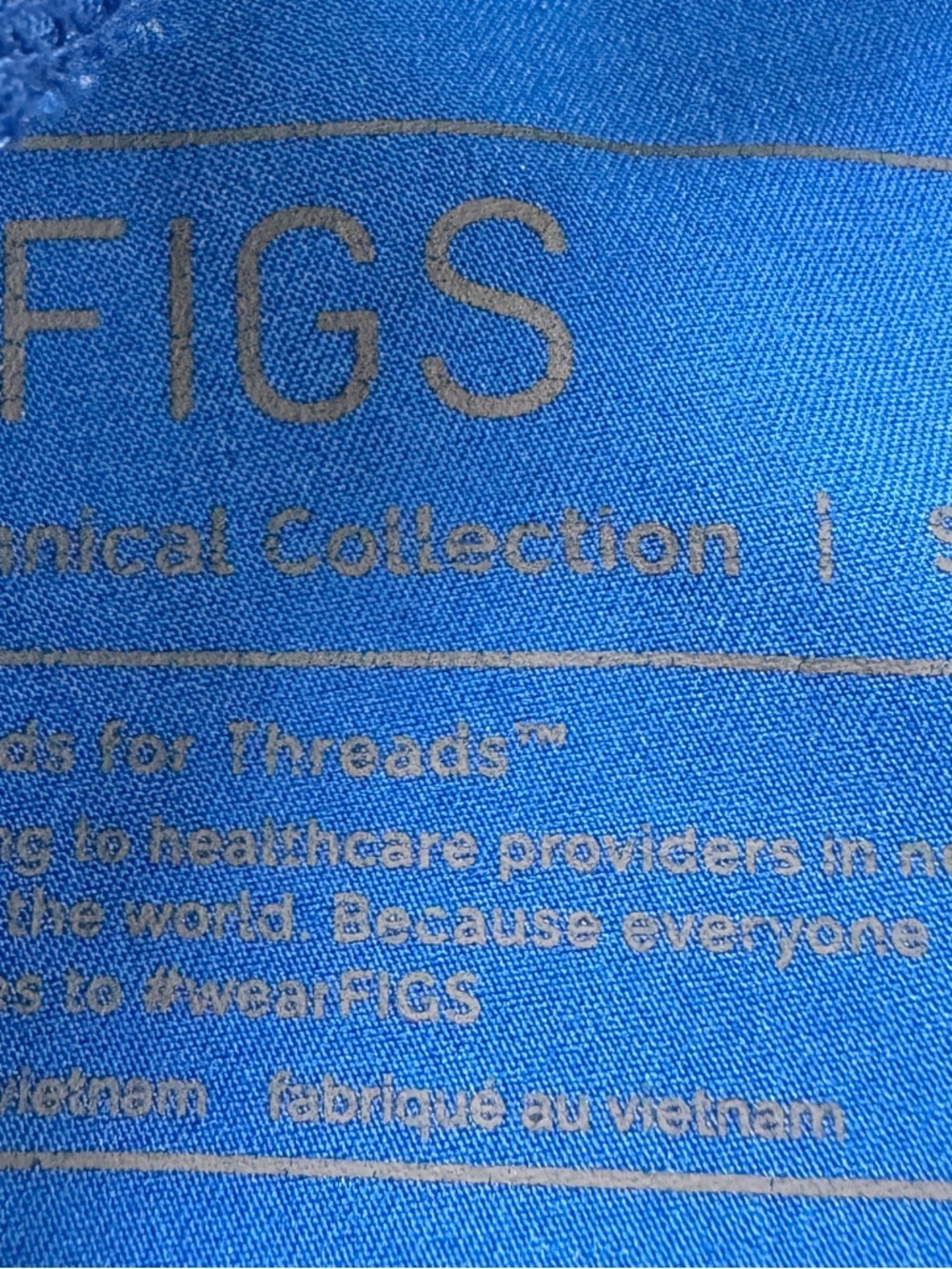FIGS Scrub Pants Size S Blue Stretch Medical Cargo Pockets - Picture 6 of 8